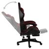 vidaXL Καρέκλα Racing με Υποπόδιο Μαύρο / Μπορντό από Συνθετικό Δέρμα