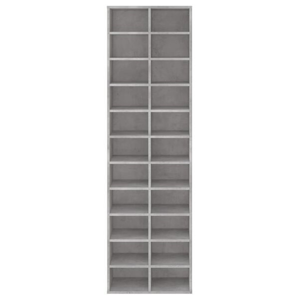 vidaXL Παπουτσοθήκη Γκρι Σκυροδέματος 54x34x183 εκ. Επεξεργασμένο Ξύλο