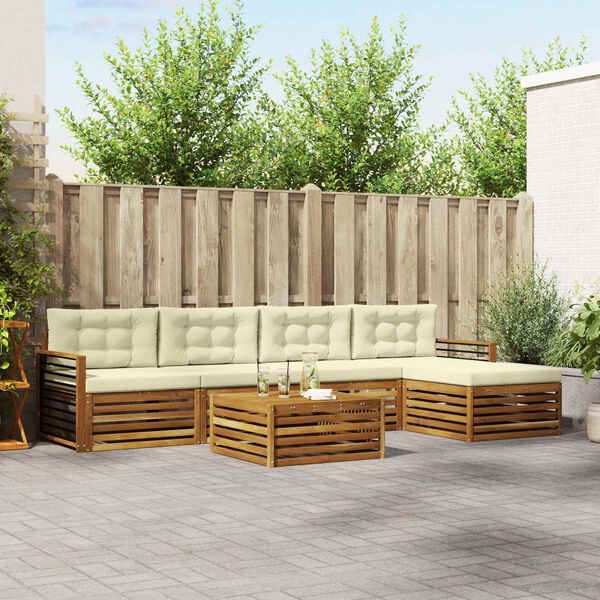 vidaXL &Sigma;&epsilon;&iota;&rho;ά &Kappa;&alpha;&nu;&alpha;&pi;έ &Epsilon;&xi;&omega;&tau;&epsilon;&rho;&iota;&kappa;&omicron;ύ &mu;&epsilon; &mu;&alpha;&xi;&iota;&lambda;ά&rho;&iota; 6 pcs &Phi;&upsilon;&sigma;&iota;&kappa;ό &kappa;&alpha;&iota; &Kappa;&rho;έ&mu;&alpha;