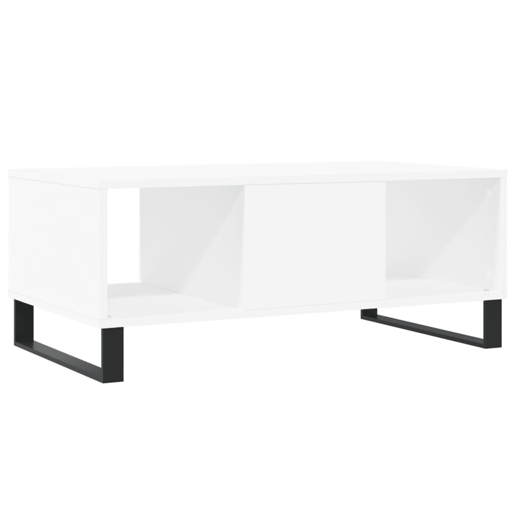 vidaXL Τραπεζάκι Σαλονιού Λευκό 90 x 50 x 36,5 εκ. Επεξεργασμένο Ξύλο