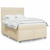 vidaXL &Kappa;&rho;&epsilon;&beta;ά&tau;&iota; Boxspring &mu;&epsilon; &Sigma;&tau;&rho;ώ&mu;&alpha; &Kappa;&rho;&epsilon;&mu; 140x190 &epsilon;&kappa;. &Upsilon;&phi;&alpha;&sigma;&mu;ά&tau;&iota;&nu;&omicron;