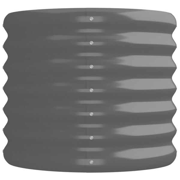 vidaXL Ζαρντινιέρα Γκρι 224x40x36 εκ. Ατσάλι με Ηλεκτρ. Βαφή Πούδρας