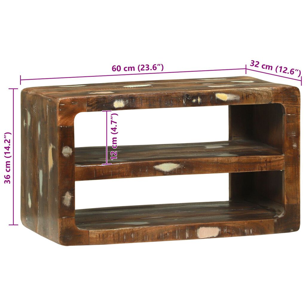 vidaXL Ντουλάπι Τηλεόρασης 60x32x36 εκ. Μασίφ Ξύλο Ανακυκλωμένο