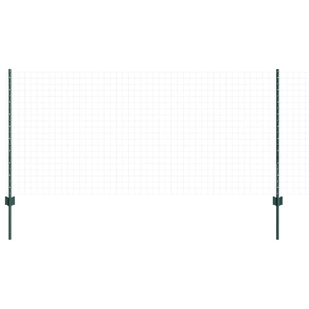 vidaXL Πόλοι φράχτη 22 pcs Πράσινο 100 cm Ατσάλι