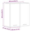 vidaXL Κρεμαστό Ντουλάπι "Lyon" Λευκό 60x31x60 εκ. από Τεχνητό Ξύλο