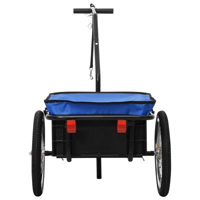 vidaXL Τρέιλερ ποδηλάτου για Φορτία Μπλε 155x60x83 εκ. Ατσάλι