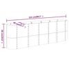 vidaXL Ζαρντινιέρα Ανθρακί 224x40x68 εκ Γαλβανισμένος χάλυβας