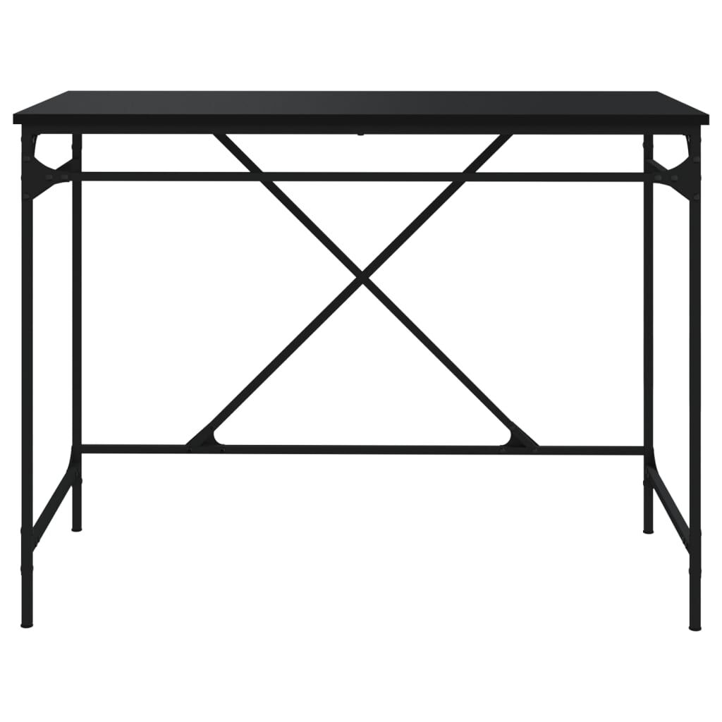 vidaXL Γραφείο Μαύρο 100 x 50 x 75 εκ. Επεξεργασμένο Ξύλο / Σίδηρος