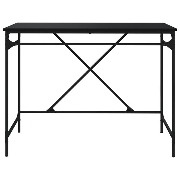vidaXL Γραφείο Μαύρο 100 x 50 x 75 εκ. Επεξεργασμένο Ξύλο / Σίδηρος
