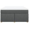 vidaXL Κρεβάτι Boxspring με Στρώμα Σκούρο Γκρι 160x200 εκ Υφασμάτινο