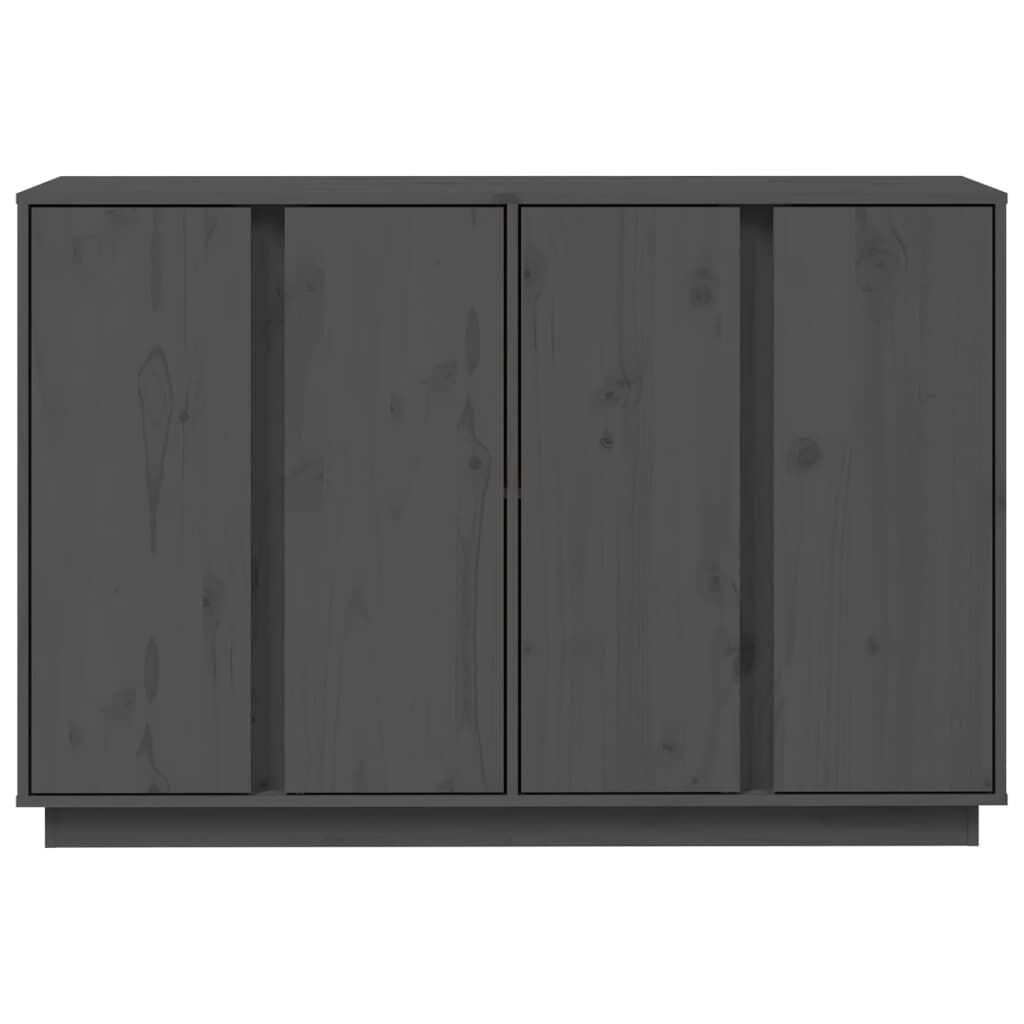 vidaXL Συρταριέρα Γκρι 120 x 35 x 80 εκ. από Μασίφ Ξύλο Πεύκου
