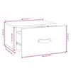vidaXL Κομοδίνα Επιτοίχια 2 τεμ. Γκρι 40 x 29,5 x 22 εκ.