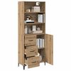 vidaXL Highboard Artisan Oak 69,5 x 34 x 180 &epsilon;&kappa;. &Epsilon;&pi;&epsilon;&xi;&epsilon;&rho;&gamma;&alpha;&sigma;&mu;έ&nu;&omicron; &xi;ύ&lambda;&omicron;