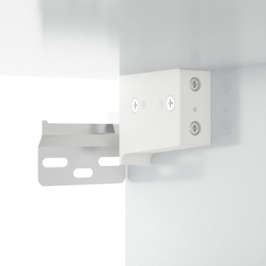 vidaXL Ντουλάπι Τοίχου Γυαλιστερό Λευκό 80x33x80 εκ.Επεξεργασμένο Ξύλο
