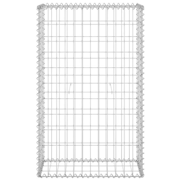 vidaXL Συρματοκιβώτιο Τοίχος 60x30x100 εκ. Γαλβαν. Χάλυβας + Καλύμματα