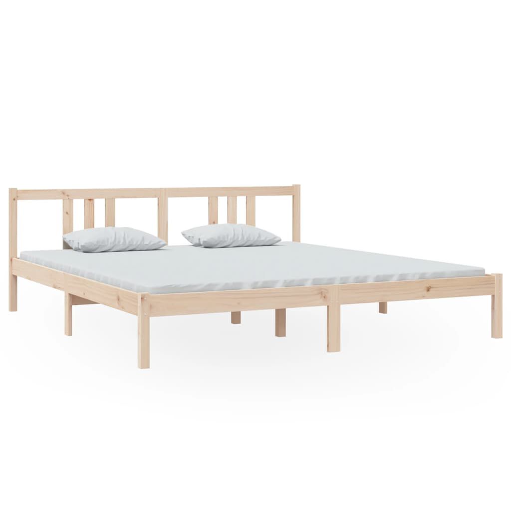 vidaXL Πλαίσιο Κρεβατιού 180 x 200 εκ. Μασίφ Ξύλο Super King Size