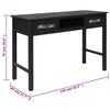 vidaXL Τραπέζι Κονσόλα Μαύρο 110 x 45 x 76 εκ. Ξύλινο