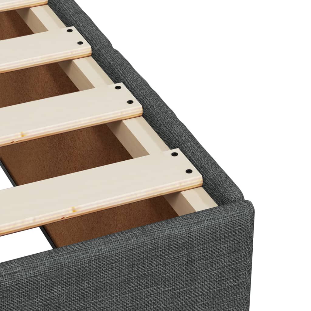 vidaXL Σκελετός Κρεβατιού Χωρίς Στρώμα Γκρι 140x200 εκ.Υφασμάτινο