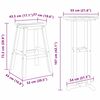 vidaXL Σετ Μπαρ Κήπου 3 pcs Μαύρο HDPE