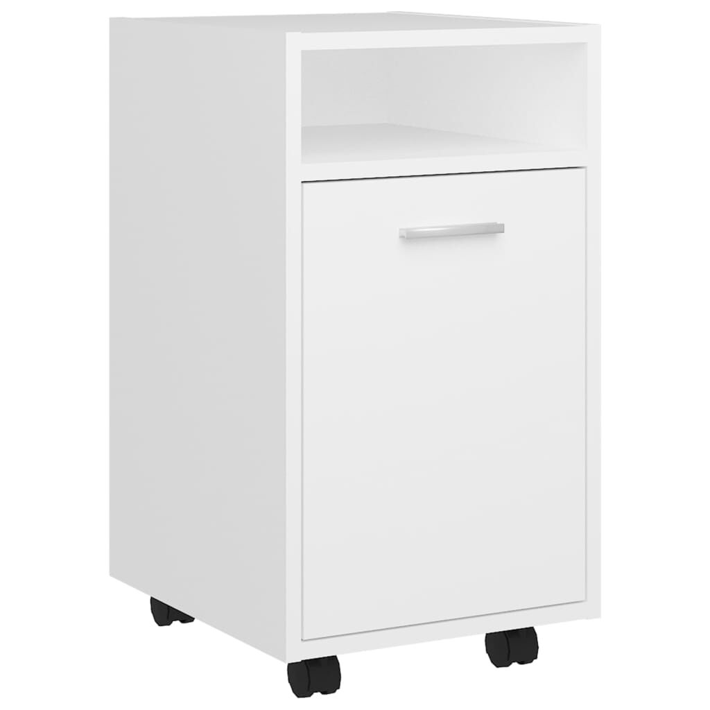 vidaXL Βοηθητικό Ντουλάπι με Τροχούς Λευκό 33x38x60 εκ. Επεξ. Ξύλο