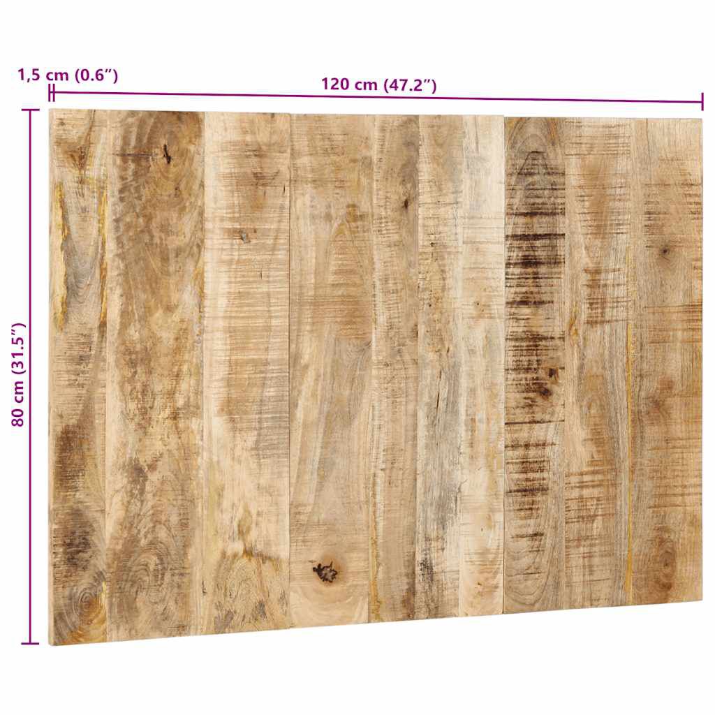 vidaXL κεφαλάρι 120 cm μασίφ ακατέργαστο ξύλο Mango