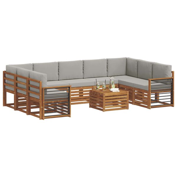 vidaXL &Sigma;&epsilon;&tau; &Kappa;&alpha;&nu;&alpha;&pi;έ 10 pcs &Phi;&upsilon;&sigma;&iota;&kappa;ό &kappa;&alpha;&iota; &Alpha;&nu;&omicron;&iota;&chi;&tau;ό &Gamma;&kappa;&rho;&iota; &Sigma;&tau;&epsilon;&rho;&epsilon;ό &Xi;ύ&lambda;&omicron; &Alpha;&kappa;&alpha;&kappa;ί&alpha;&sigmaf;