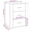 vidaXL Κομοδίνο Μαύρο 50 x 36 x 60 εκ. από Επεξεργασμένο Ξύλο