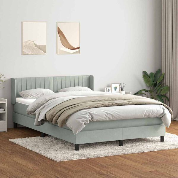 vidaXL &Kappa;&rho;&epsilon;&beta;ά&tau;&iota; Boxspring &mu;&epsilon; &Sigma;&tau;&rho;ώ&mu;&alpha; &Alpha;&nu;&omicron;&iota;&chi;&tau;ό &Gamma;&kappa;&rho;&iota; 160x210 &epsilon;&kappa;. &Beta;&epsilon;&lambda;&omicron;ύ&delta;&iota;&nu;&omicron;