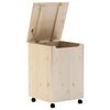 vidaXL Καλάθι Άπλυτων με Τροχούς RANA 45x45x64εκ. Μασίφ Ξύλο Πεύκου