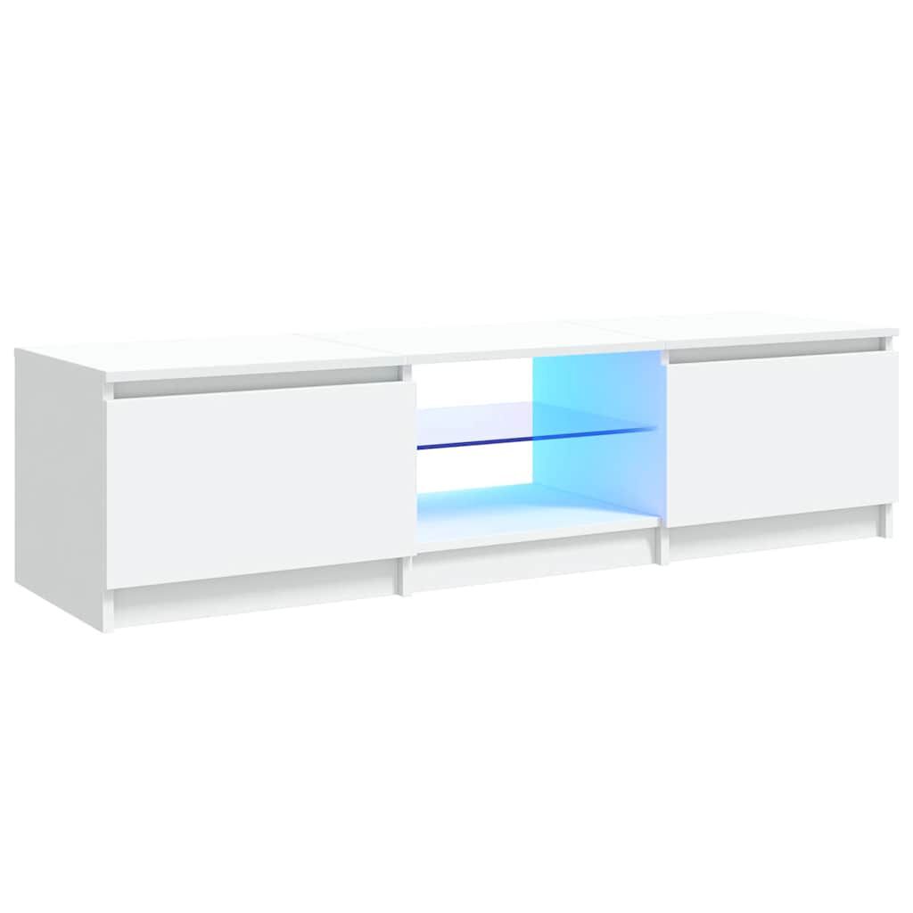 vidaXL Έπιπλο Τηλεόρασης με LED Λευκό 140x40x35,5 εκ.