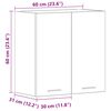 vidaXL Κρεμαστό Ντουλάπι "Lyon" Ξύλο Sonoma Δρυς 60x31x60 εκ. από Τεχνητό Ξύλο