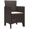 vidaXL Καρέκλα Κήπου 2 pcs Καφέ 53 x 49 x 85 εκ. PP