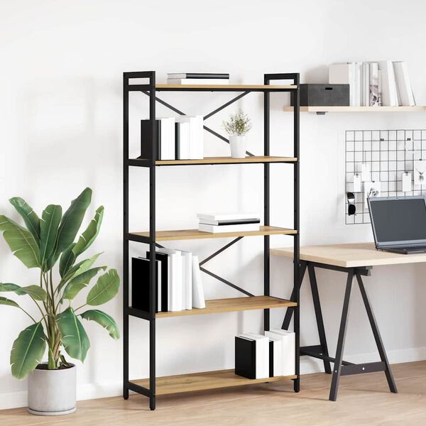 vidaXL &Rho;ά&phi;&iota; &Beta;&iota;&beta;&lambda;ί&omega;&nu; Artisan Oak 80 x 30 x 155 &epsilon;&kappa; &Epsilon;&pi;&epsilon;&xi;&epsilon;&rho;&gamma;&alpha;&sigma;&mu;έ&nu;&omicron; &xi;ύ&lambda;&omicron;