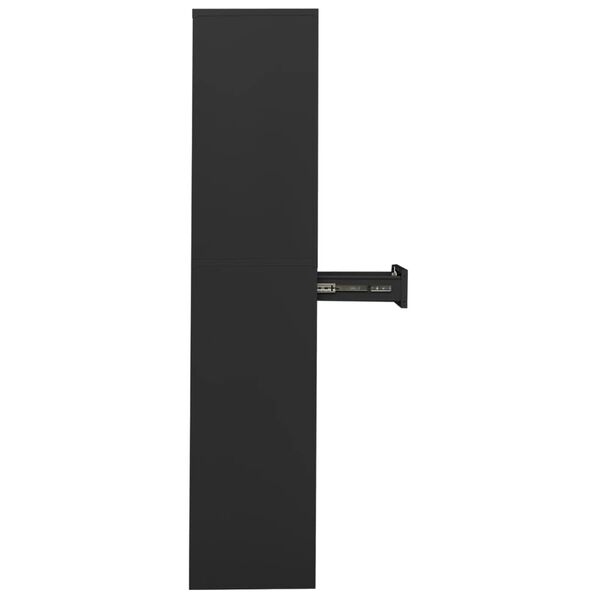 vidaXL Ντουλάπα Γραφείου Ανθρακί 90 x 40 x 180 εκ. Ατσάλινη