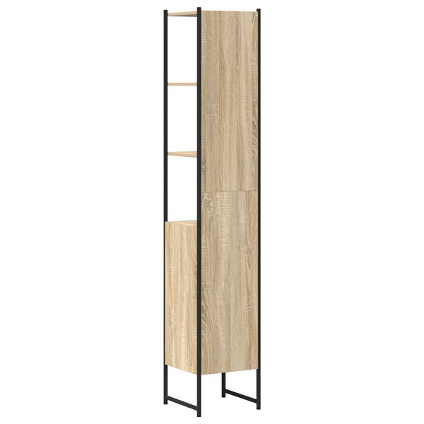 vidaXL Ντουλάπι Μπάνιου Sonoma Oak 33x33x185,5 cm Επεξεργασμένο ξύλο