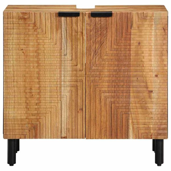 vidaXL Ντουλάπα Μπάνιου Καφέ 62 x 33 x 58 εκ. Μασίφ ξύλο ακακίας