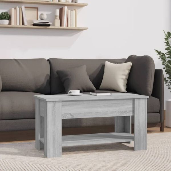 vidaXL Τραπεζάκι Σαλονιού Γκρι Sonoma 101x49x52 εκ. Επεξεργασμένο Ξύλο