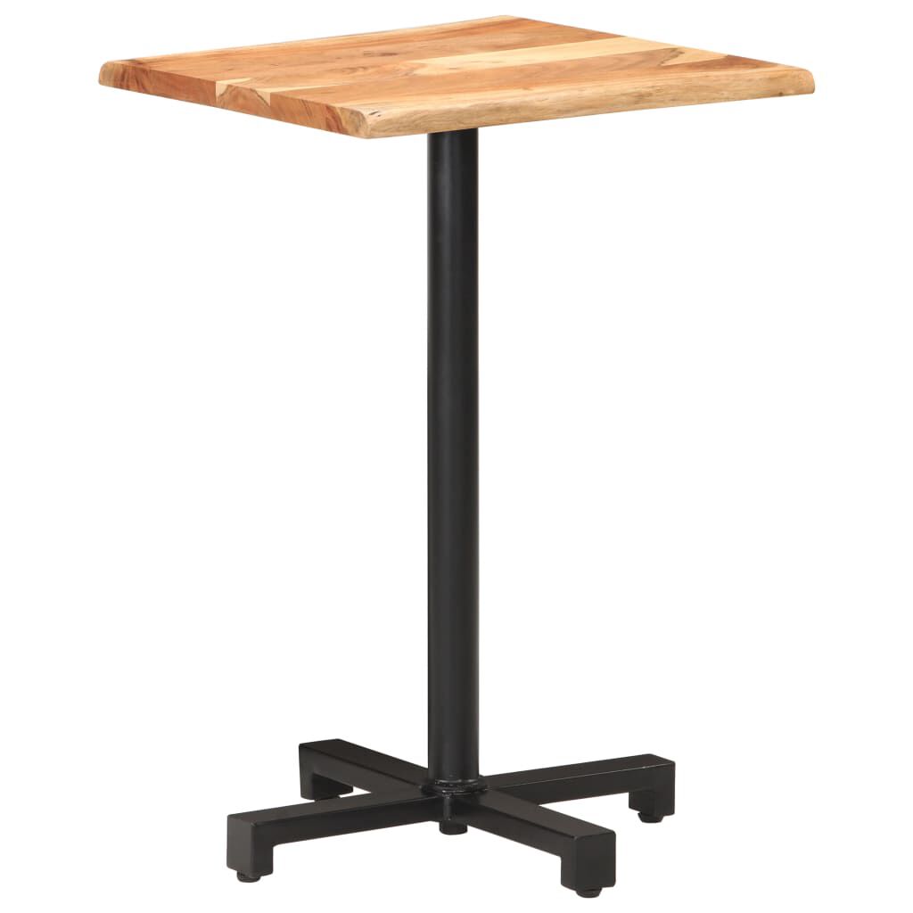 vidaXL Τραπέζι Bistro Live Edge 50x50x75 εκ. από Μασίφ Ξύλο Ακακίας