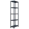 vidaXL Ραφιέρες 2 τεμ. Μαύρες 125 κ. 60 x 30 x 180 εκ. Πλαστικές