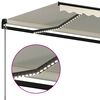 vidaXL Τέντα Συρόμενη Χειροκίνητη με LED Κρεμ 350 x 250 εκ.