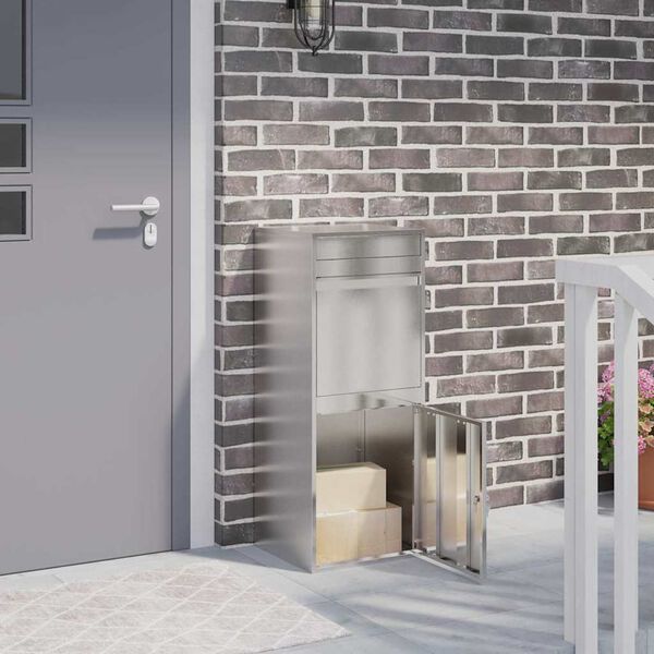 vidaXL Θυρίδα Πακέτων Μαύρο 41 x 38 x 103 εκ Ανοξείδωτο ατσάλι