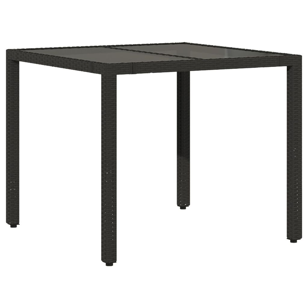 vidaXL Σέτ φαγητού για κήπο 5 pcs Μαύρο 90 x 90 x 75 cm