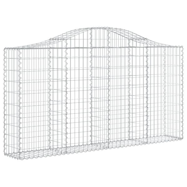 vidaXL Συρματοκιβώτια Τοξωτά 30 τεμ. 200x30x100/120 εκ. Γαλβαν. Ατσάλι