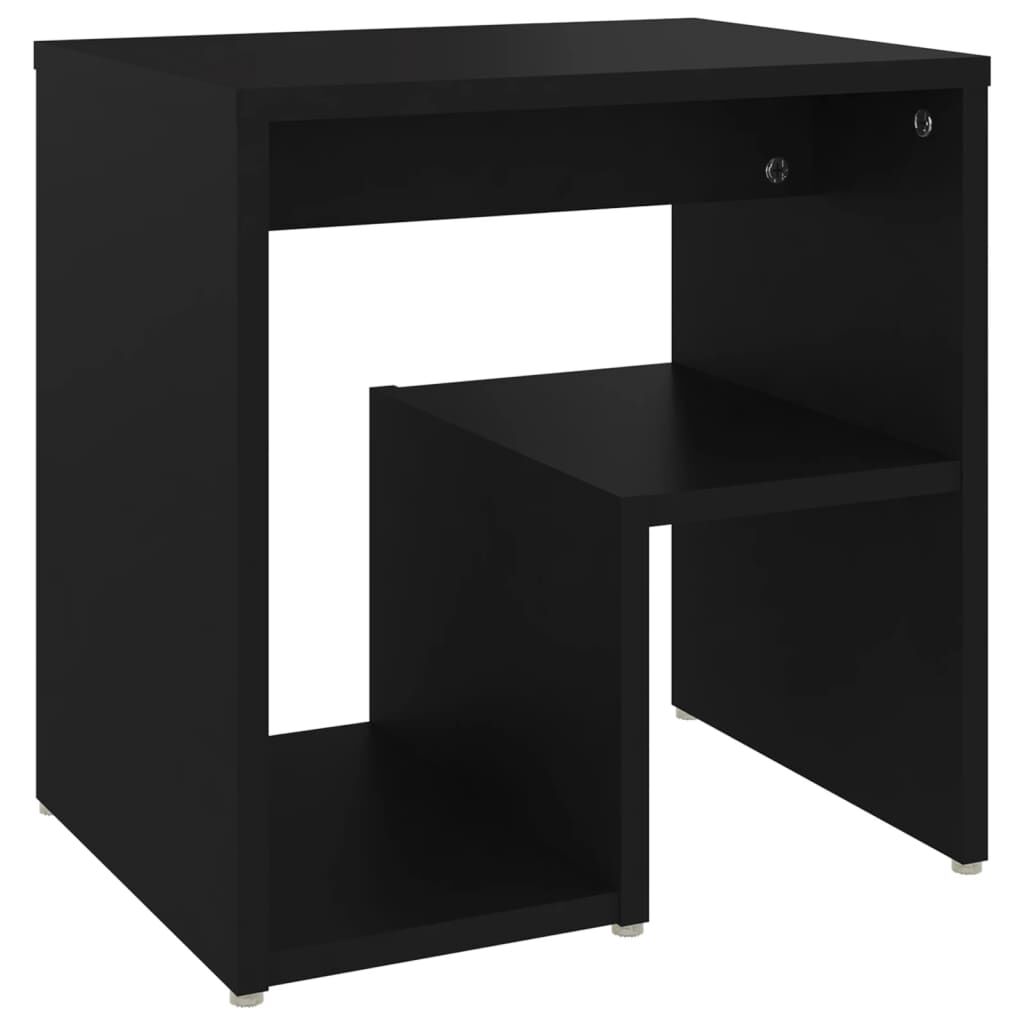vidaXL Κομοδίνα 2 τεμ. Μαύρα 40 x 30 x 40 εκ. από Επεξ. Ξύλο