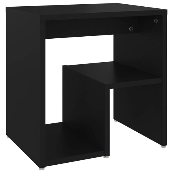 vidaXL Κομοδίνα 2 τεμ. Μαύρα 40 x 30 x 40 εκ. από Επεξ. Ξύλο