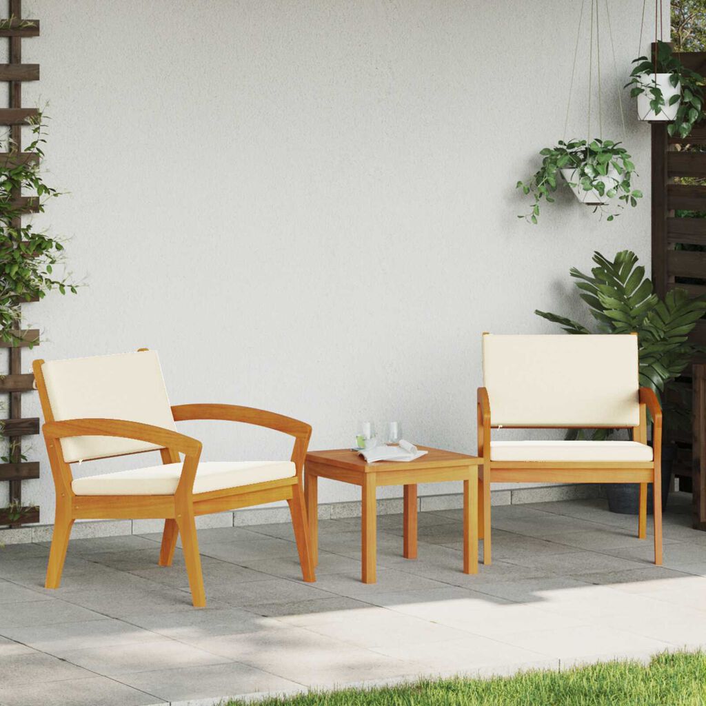 vidaXL Καρέκλες Κήπου 2 τεμ 59,5x70,5x72,5 εκ από Μασίφ Ξύλο Ακακίας