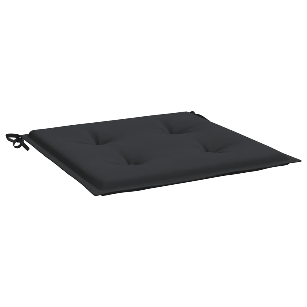 vidaXL Μαξιλάρια Καρέκλας Κήπου 6 τεμ. Μαύρα 50x50x3 εκ. Oxford Ύφασμα