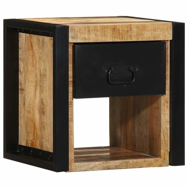 vidaXL Κομοδίνο 40x35x40 cm Στερεό ακατέργαστο ξύλο Mango
