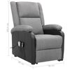 vidaXL Πολυθρόνα Μασάζ με Ανύψωση Ανοιχτό Γκρι Υφασμάτινη