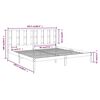 vidaXL Σκελετός Κρεβ. Χωρίς Στρώμα Λευκό 200x200 εκ Μασίφ Πεύκο